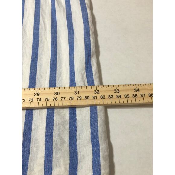 Ava & Viv Women's Linen Blend Button Up Shirt Top Blouse White Stripe Size 4X - Picture 13 of 15